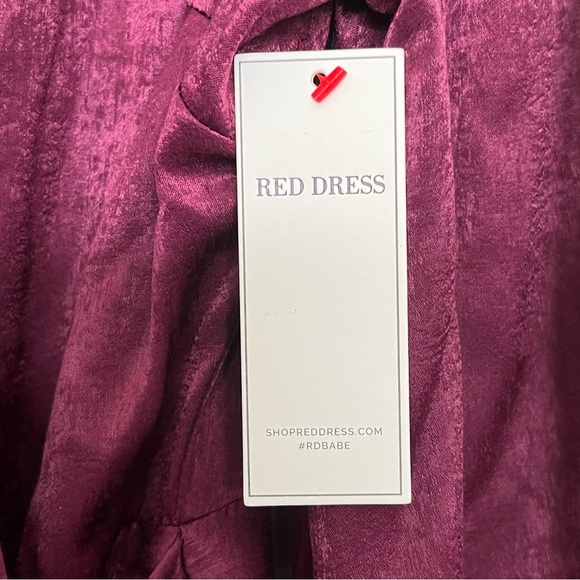 Aura “You Enchant Me” Satin Wrap Dress - Picture 5 of 5